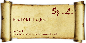 Szalóki Lajos névjegykártya
